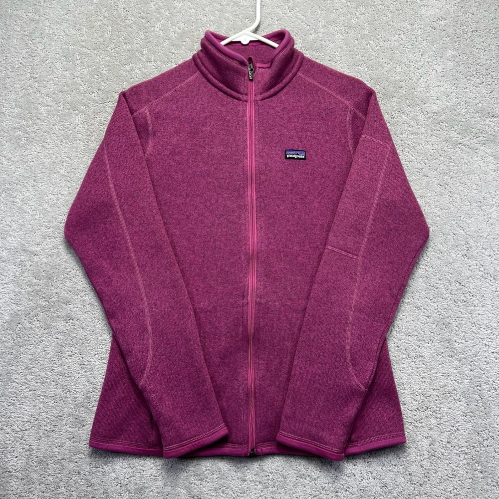 Patagonia Better Sweater Jacket Womens Medium Magenta Pink Full Zip Fleece Trail